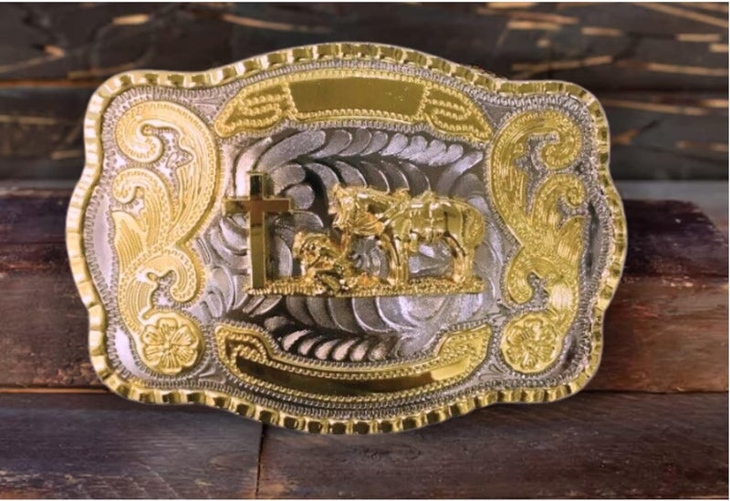 WMG Western Belt Buckles for men women - Praying Rodeo Cowboy Belt Buckle for Men Women - Fits Up to 2 Inch Belts - Image 3